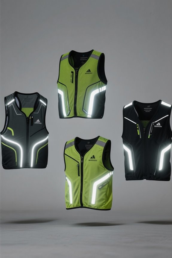 reflective led running vests