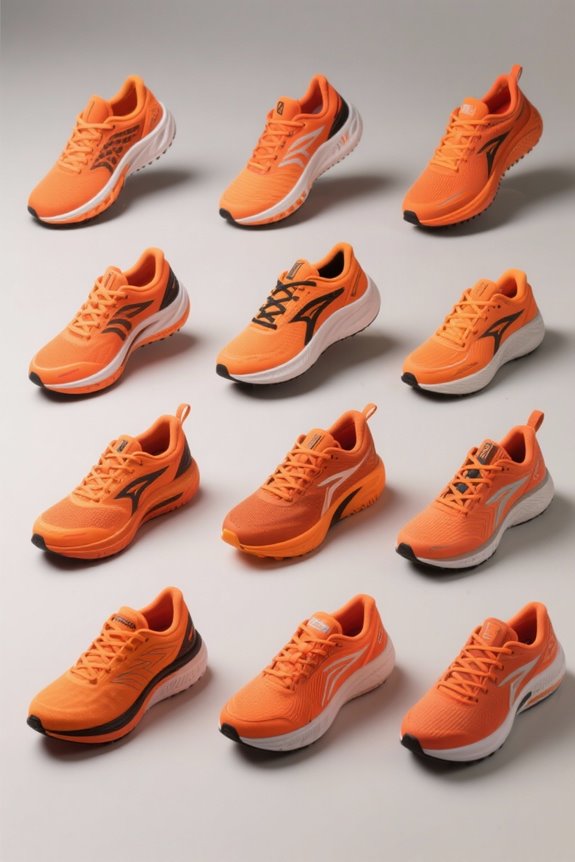 stylish high performance orange shoes