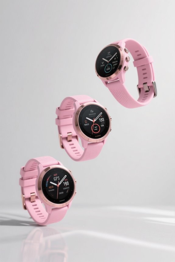 stylish pink gps watches